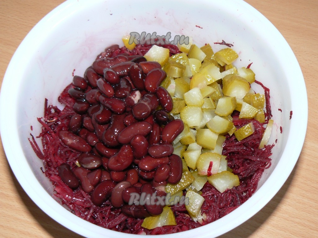 Салат из свеклы и фасоли фото